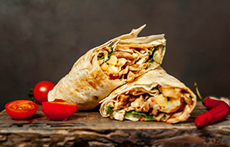 Loaded Wraps Served at Istanbul Kebab & Pizza House Kirkcaldy